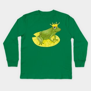 Frog Prince Kids Long Sleeve T-Shirt